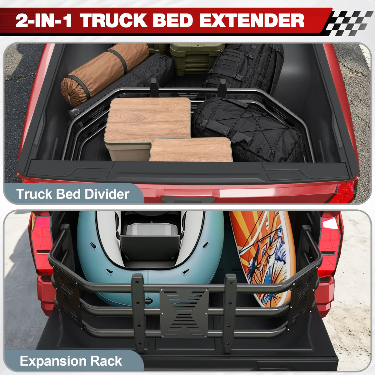 Aluminum Pickup Truck Bed Extender – Adjustable & Retractable