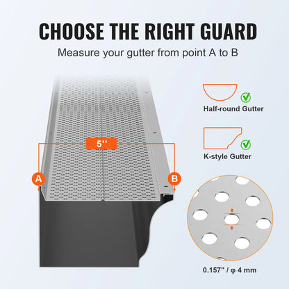 Aluminum Gutter Guard | 5" | 208 ft (52 pcs)