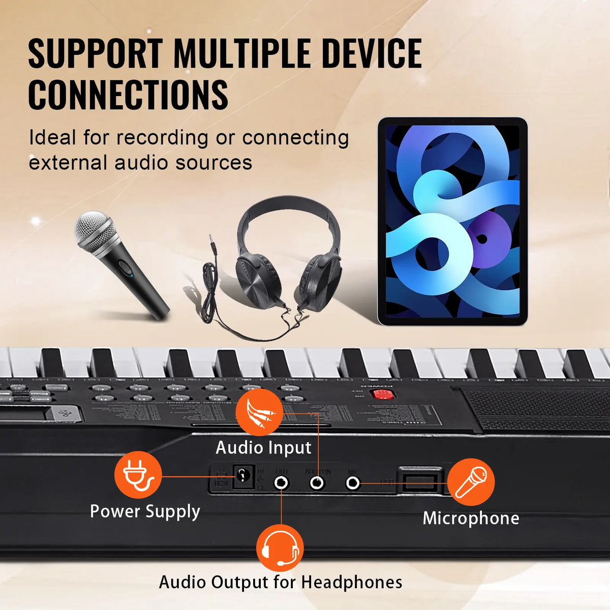 61-Key Digital Keyboard Piano | 200 Tones