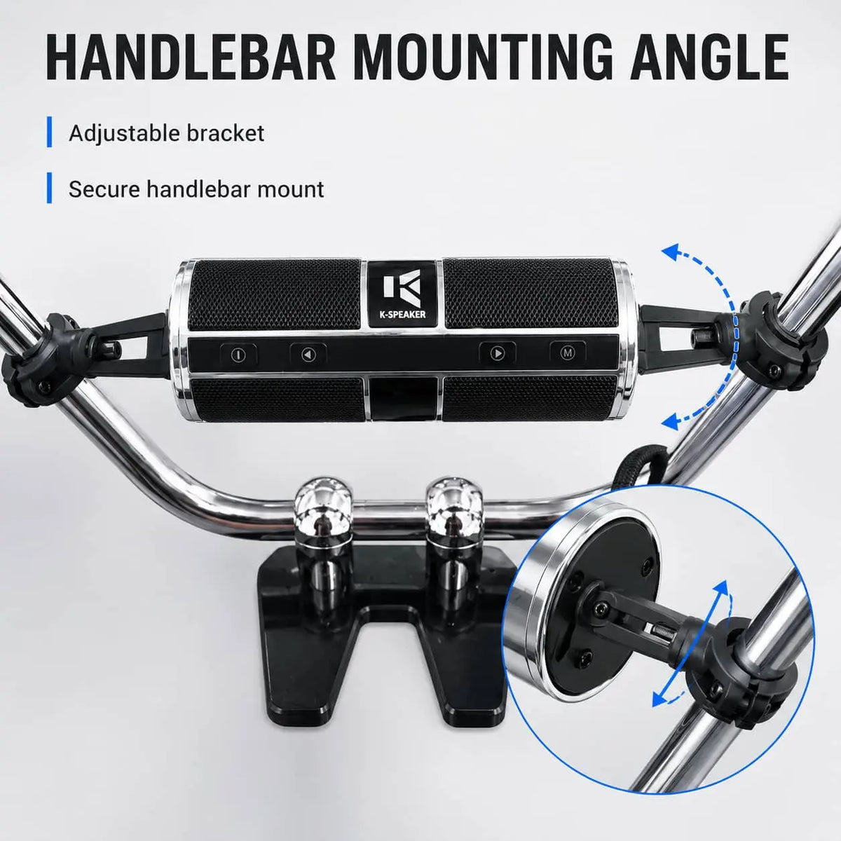 Motorcycle Handlebar Speakers – Bluetooth & FM