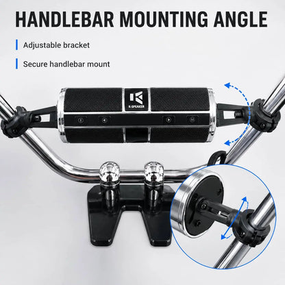 Motorcycle Handlebar Speakers – Bluetooth & FM