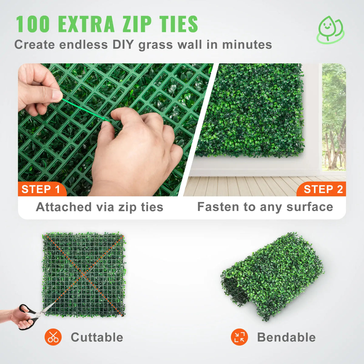 Artificial Boxwood Hedge Wall Panels