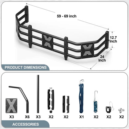 Aluminum Pickup Truck Bed Extender – Adjustable & Retractable
