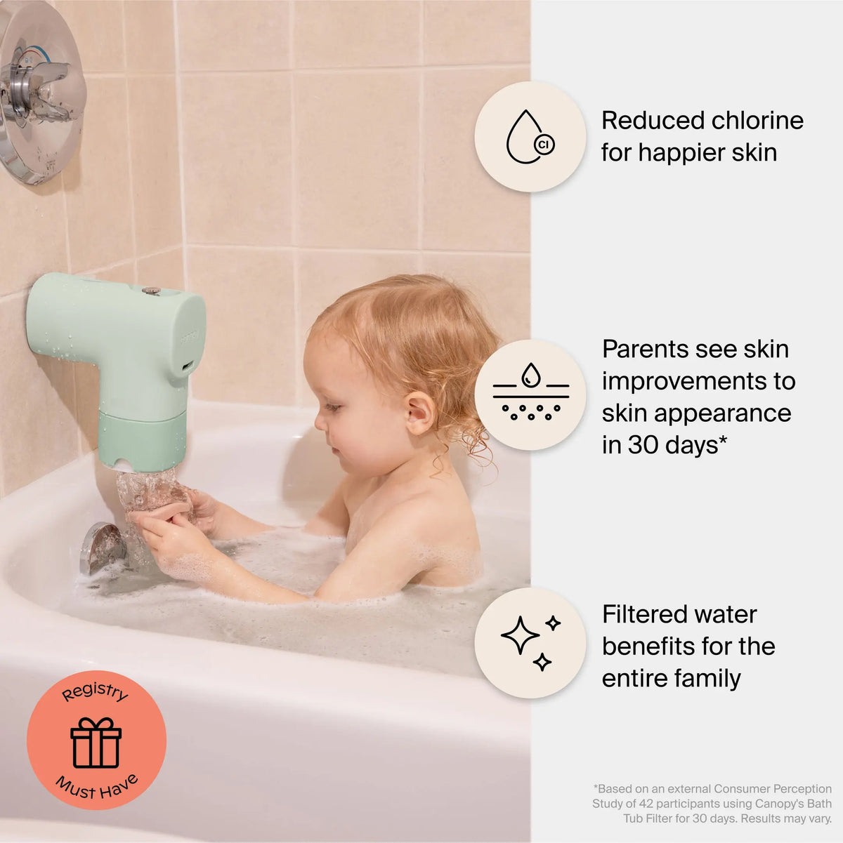 Baby Bath Tub Filter Bundle with 2 Refills