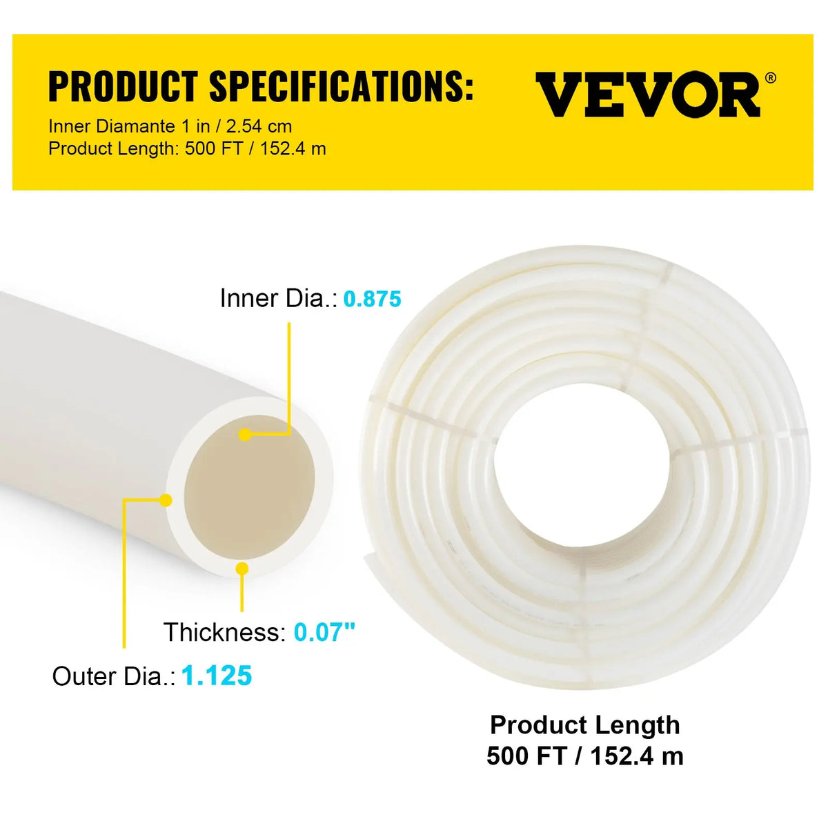 PEX-B Tubing 1 Inch – Non-Oxygen Barrier