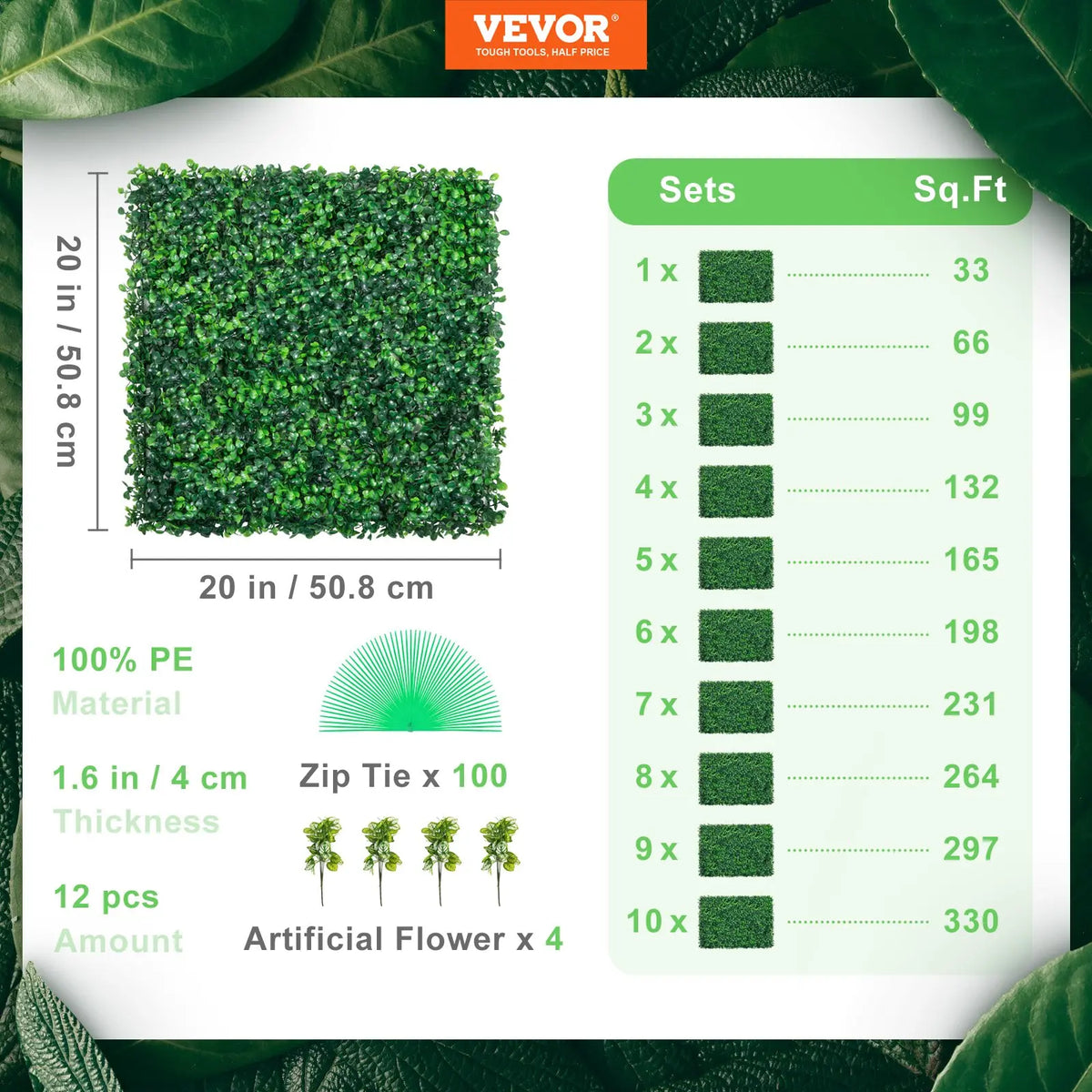 Artificial Boxwood Hedge Wall Panels
