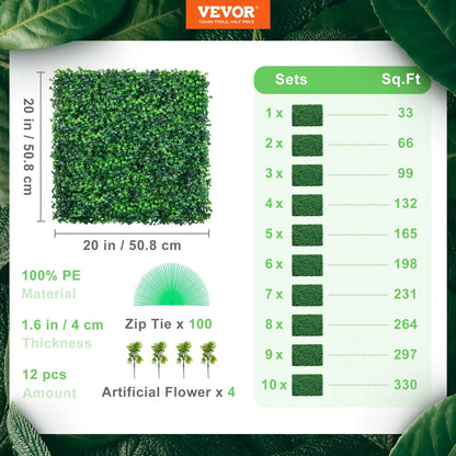 Artificial Boxwood Hedge Wall Panels