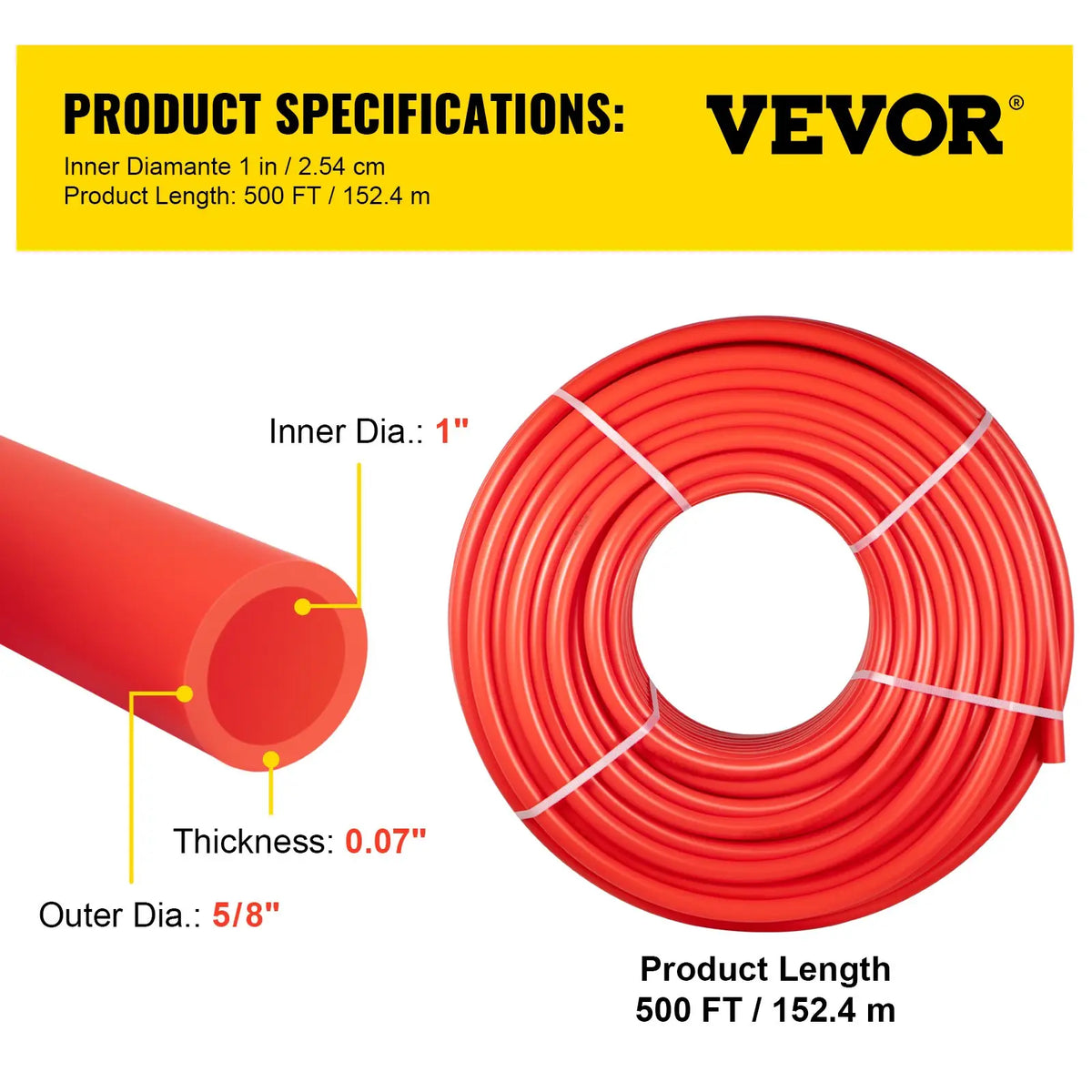 PEX-B Tubing 1 Inch – Non-Oxygen Barrier