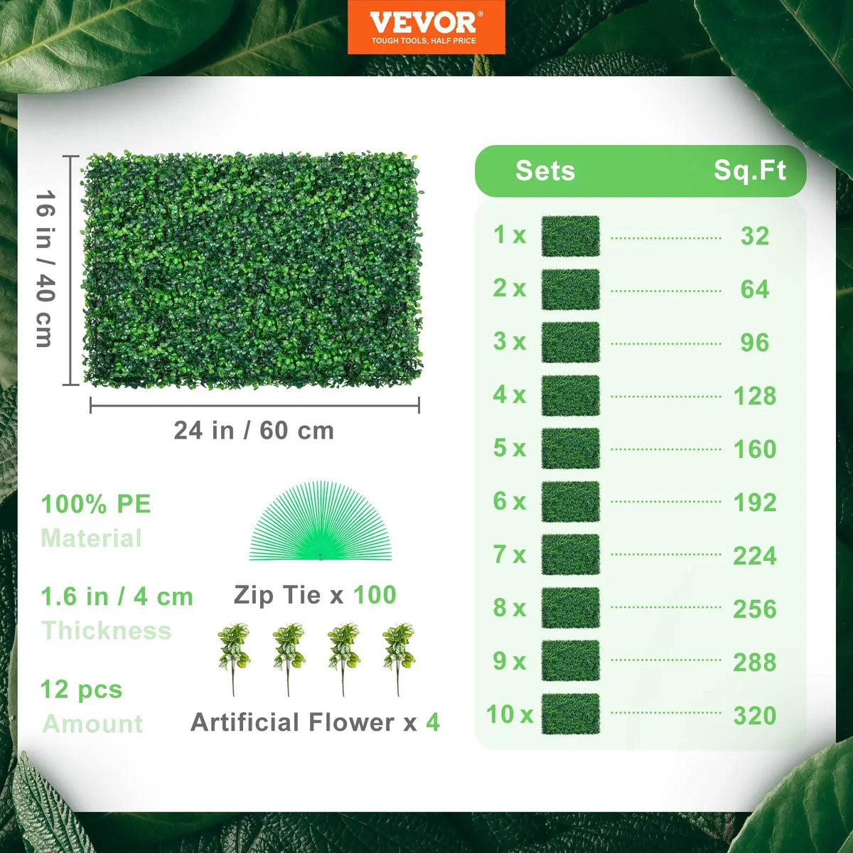 Artificial Boxwood Hedge Wall Panels